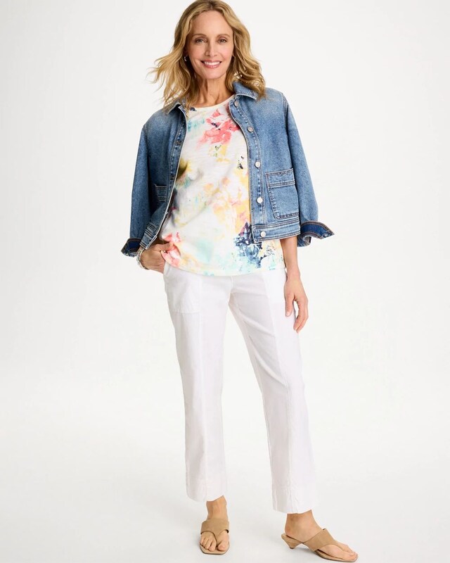 Cotton Slub Printed Henley Tee - image 2